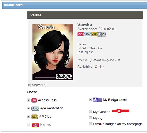 imvu online statuses