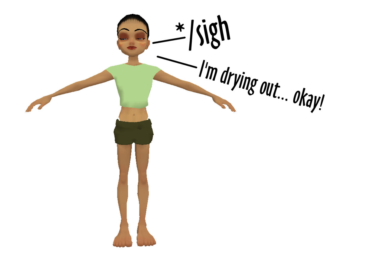 Without creating poses the avatar might stand with arms outstretched