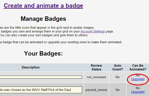 App Insights: Walkthrough for Emporium IMVU Badges Next Credits