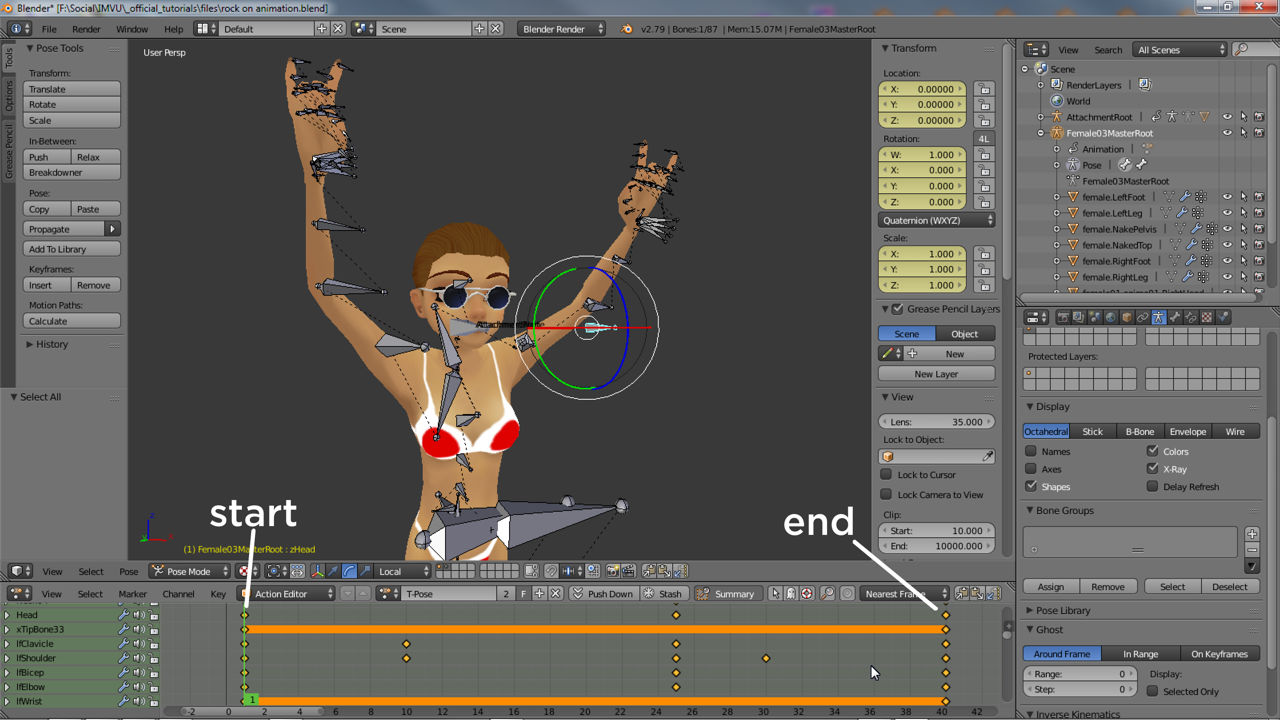 A looped animation needs to be set up correctly in Blender
