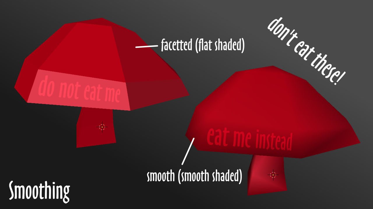 Mushroom with and without Smoothing