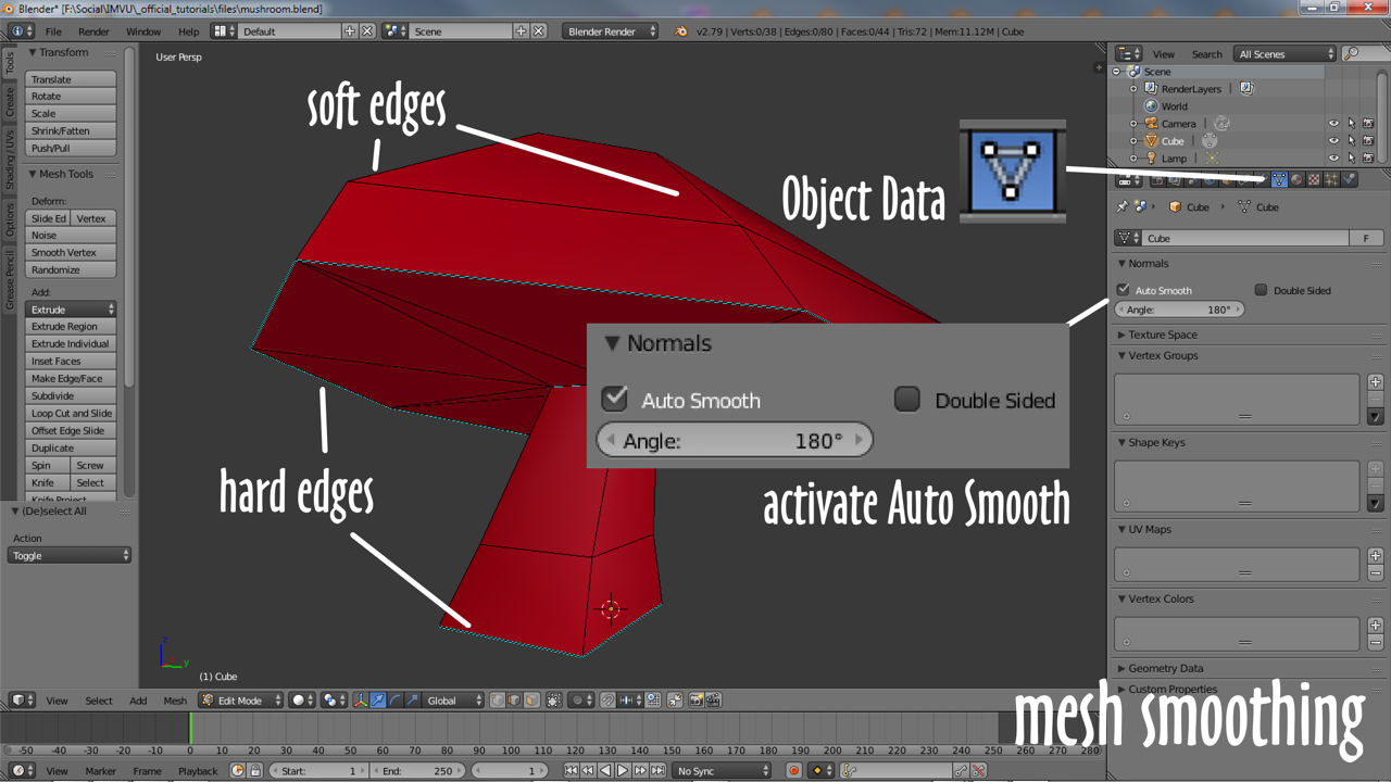 Once edges are marked enable Auto-Smooth