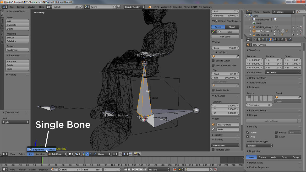 Changing an Armature means being in Edit Mode and adding more Bones