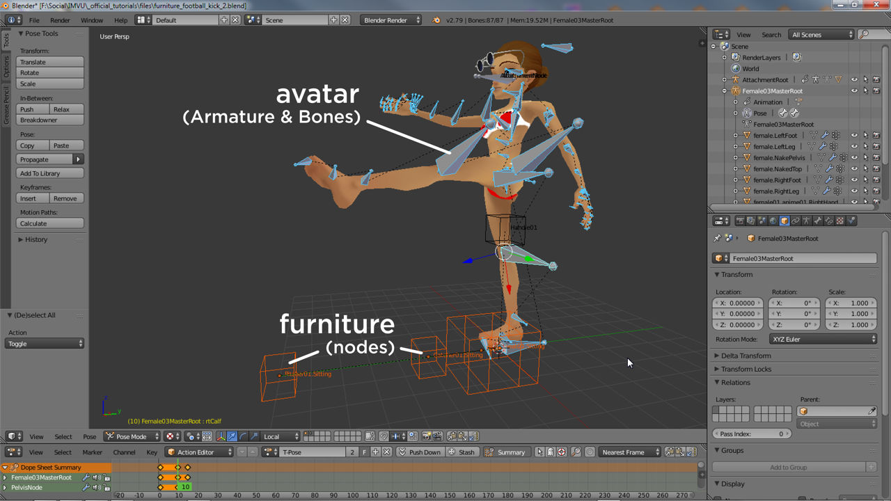 A skeleton can be an Armauter and bones, or nodes