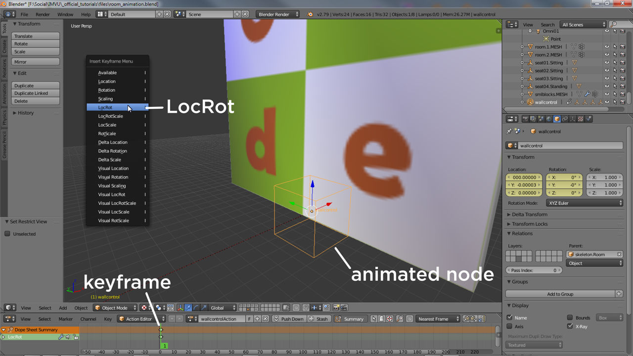 Marking keyframes to the Action Editor in Blender - LocRot only (Scale not usable)