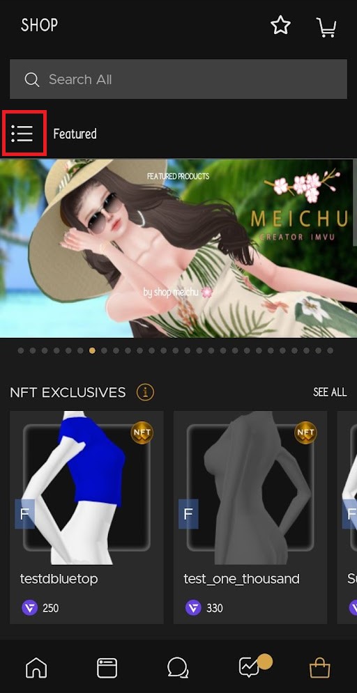 How to use the Wishlist on IMVU Mobile