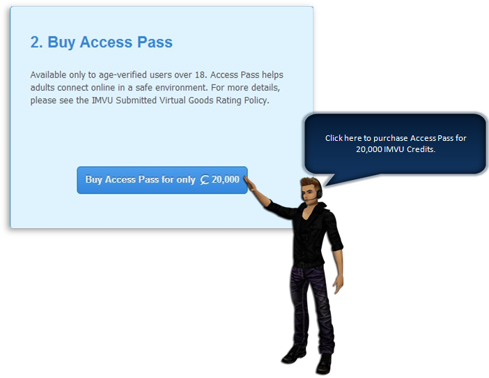 Faça amigos virtuais ou conheça um amante virtual com o IMVU Access Pass  (AP) — IMVU