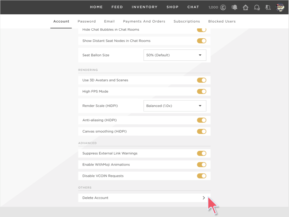 How to Delete Your Account on IMVU site